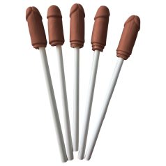 Diverty - penna med penisöverdrag - brun - 5-pack