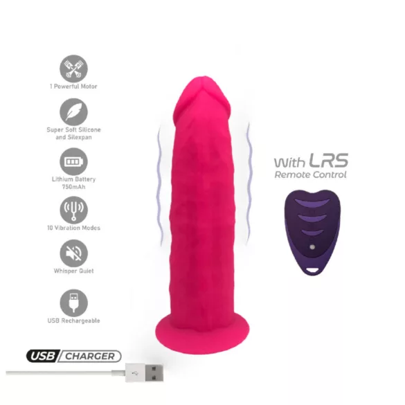 Silexd - vibrator med sugpropp - fjärrkontroll - silikon - rosa