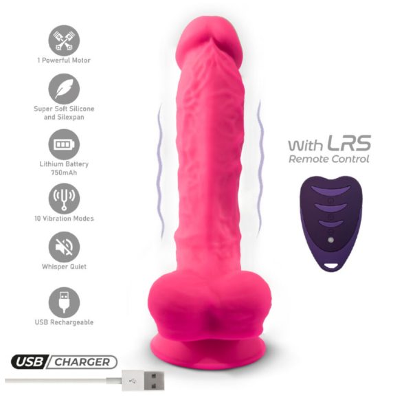 Silexd - sugkoppsvibrator med fjärrkontroll (rosa)