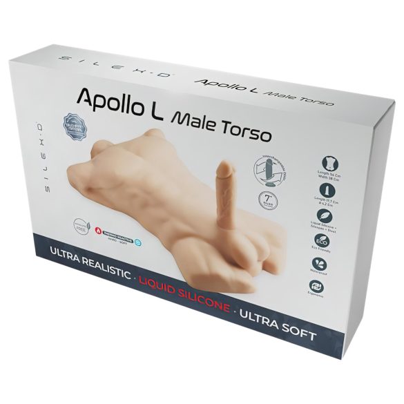 Silexd Apollo - realistisk manlig torso - naturfärg