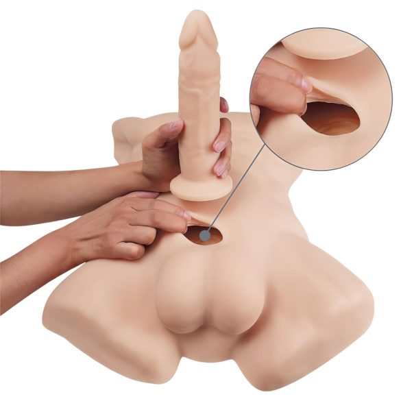 Silexd Apollo - realistisk manlig torso - naturfärg