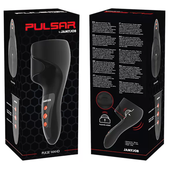 JamyJob - pulserande penishuvudvibrator - svart
