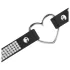 Coquette - chokerhalsband med hjärthänge - strass - svart