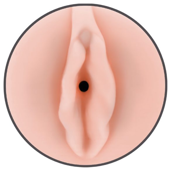 JamyJob - realistisk vaginamasturbator i fodral - svart/natur