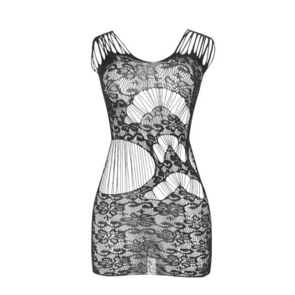 Subblime 951771 - nätklänning med taggad kant - svart - S-L