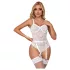 Subblime 954291 - body med kedjor - transparent spets - vit - L-XL