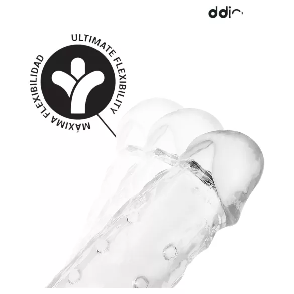 Addicted Toys - penishylsa med pung-ring - 23cm - transparent