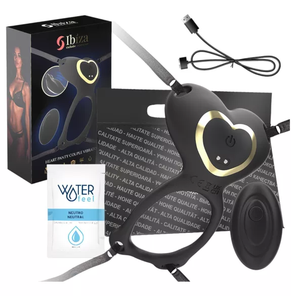 IBIZA - strap-on klitorisstimulator vibrator - svart