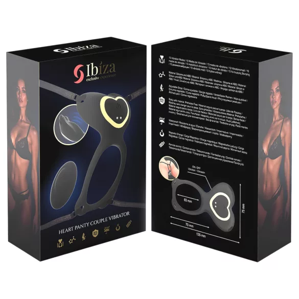 IBIZA - strap-on klitorisstimulator vibrator - svart