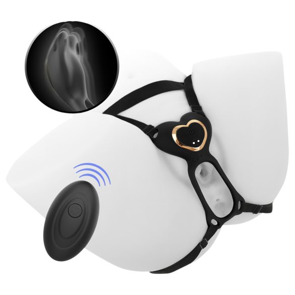 IBIZA - strap-on klitorisstimulator vibrator - svart