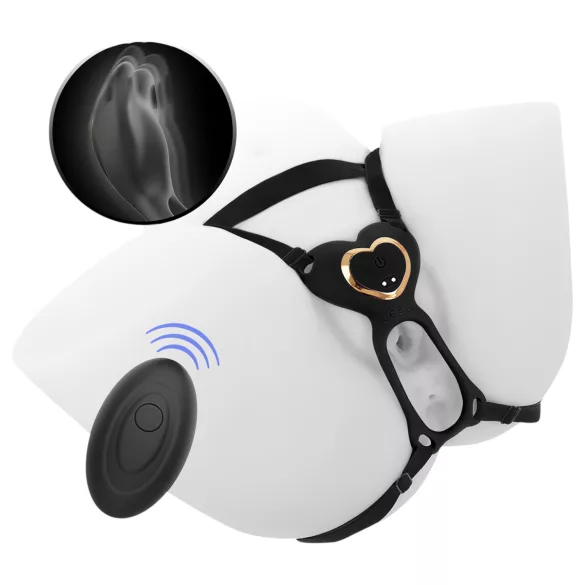 IBIZA - strap-on klitorisstimulator vibrator - svart
