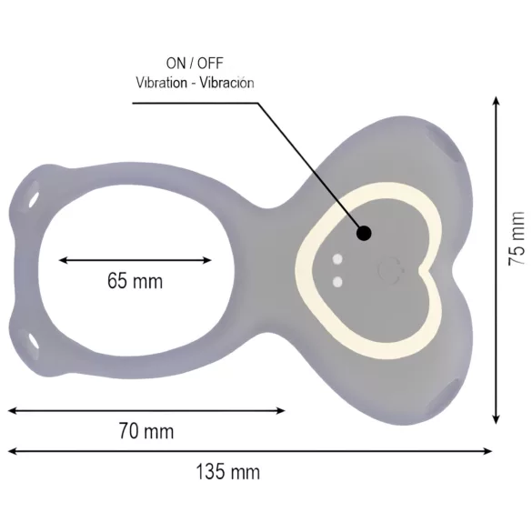 IBIZA - strap-on klitorisstimulator vibrator - svart