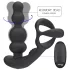 Addicted Toys - analvibrator med roterande huvud och penisring - svart