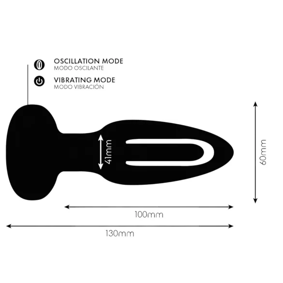 Addicted Toys - analvibrator med rörlig tunga - svart