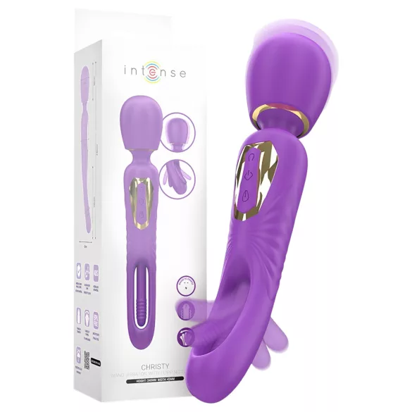 Intense Christy - vibrator med rörlig tungmassage - silikon lila