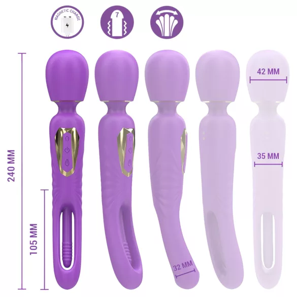 Intense Christy - vibrator med rörlig tungmassage - silikon lila