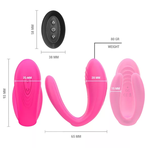 Intense Julia - G-punkt och klitorisstimulator vibrator - rosa