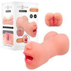  Intense Deep Touch Riley - onanator realistiskt mun och vagina - hudfärgad