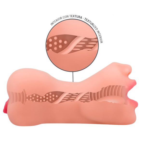 Intense Deep Touch Riley - naturtrogen mun och vagina masturbator