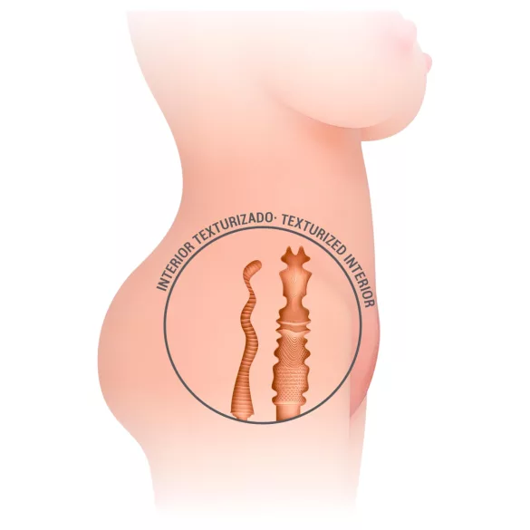 Intense Deep Touch Jesse - realistisk torsomasturbator - hudfärgad