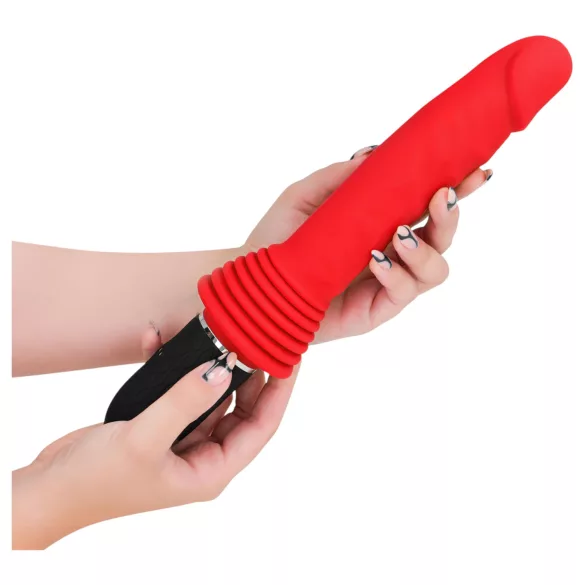 Intense Cynthia - stötvibrator med sugfot (röd)