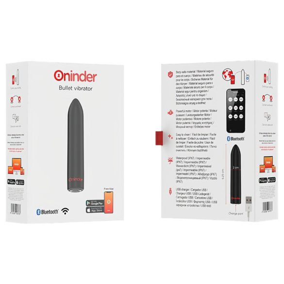 Oninder - minivibrator med appstyrning - svart