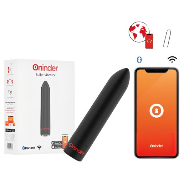 Oninder - minivibrator med appstyrning - svart