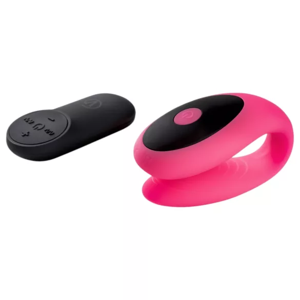Virgite - parvibrator med fjärrkontroll (svart/rosa)