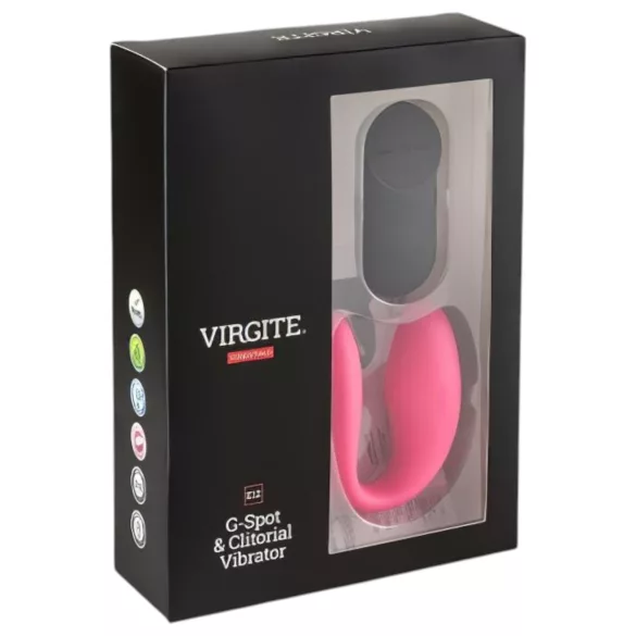Virgite - parvibrator med fjärrkontroll (svart/rosa)