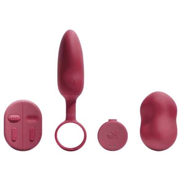 Platanomelón Mobi - Dubbelvibrator set - röd
