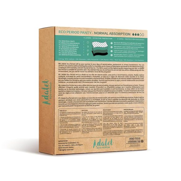 Adalet Flora Normal - menskalsonger - normal uppsugningsförmåga - svart