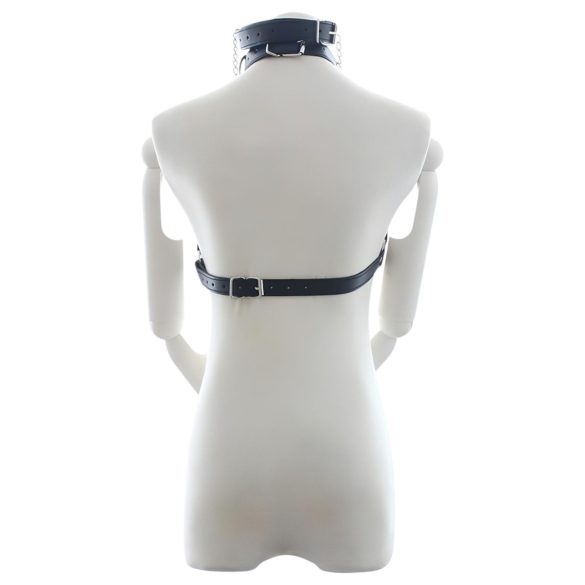 Latetobed - bröstsele med nackband och bröstklämmor - svart