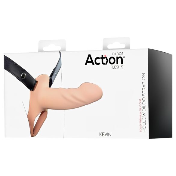 Action StrapOn S - strap on dildo - ihålig - naturfärg