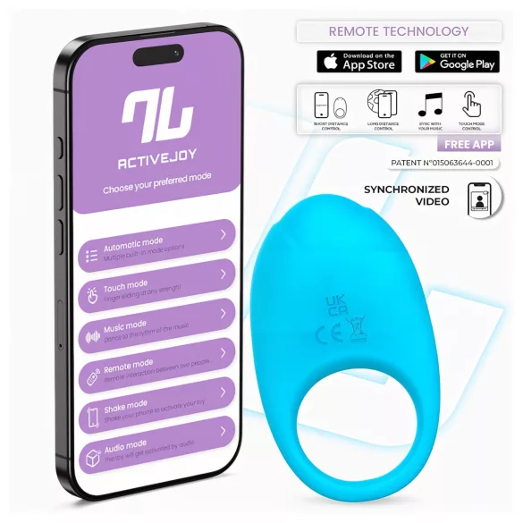 INTOYOU Ringo - smart vibrerande penisring med app (blå)
