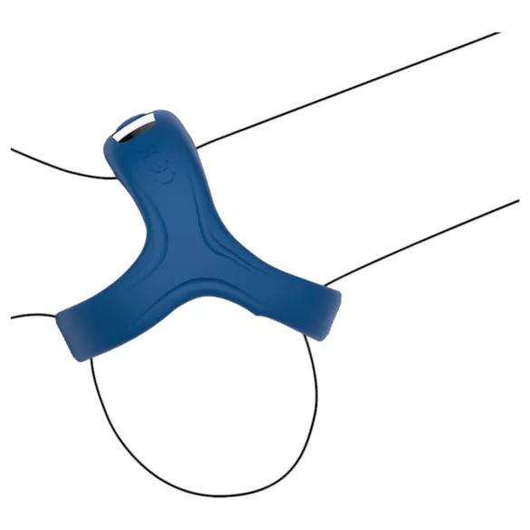 INTOYOU - vibratorring för penis och pung - smart funktion - blå
