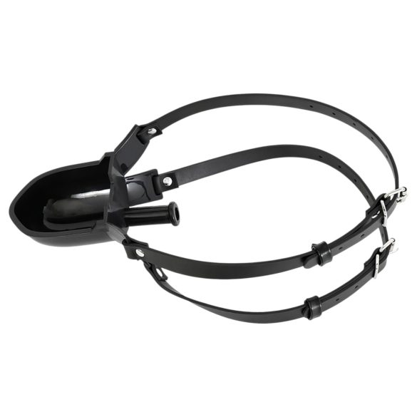 Latetobed - munsbit med dryckesflaska - svart