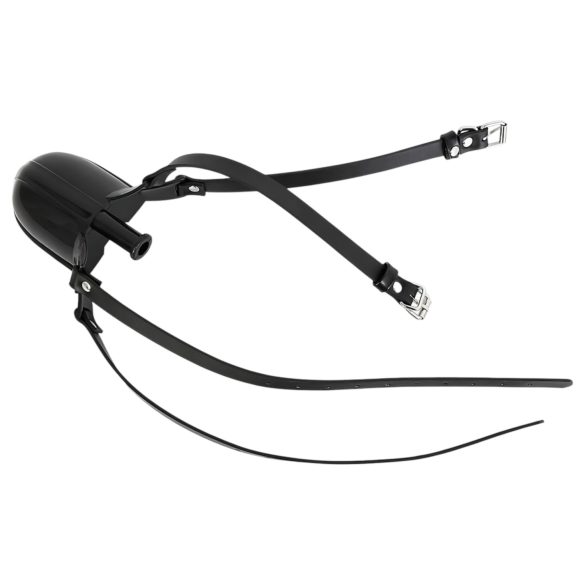 Latetobed - munsbit med dryckesflaska - svart