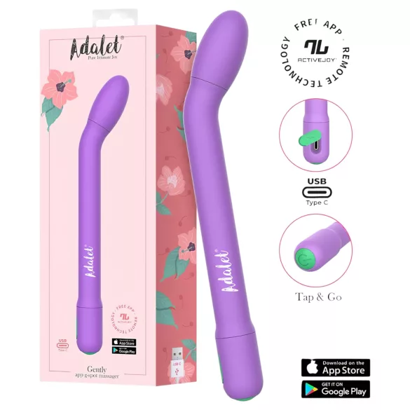 Adalet Gently - G-punkt och prostatavibrator - uppladdningsbar - lila