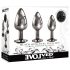 Evolved Black Gem - silver analpluggset med svart sten