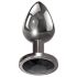 Evolved Black Gem - silver analpluggset med svart sten