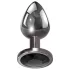 Evolved Black Gem - metall analkulor set med svart sten (silver)