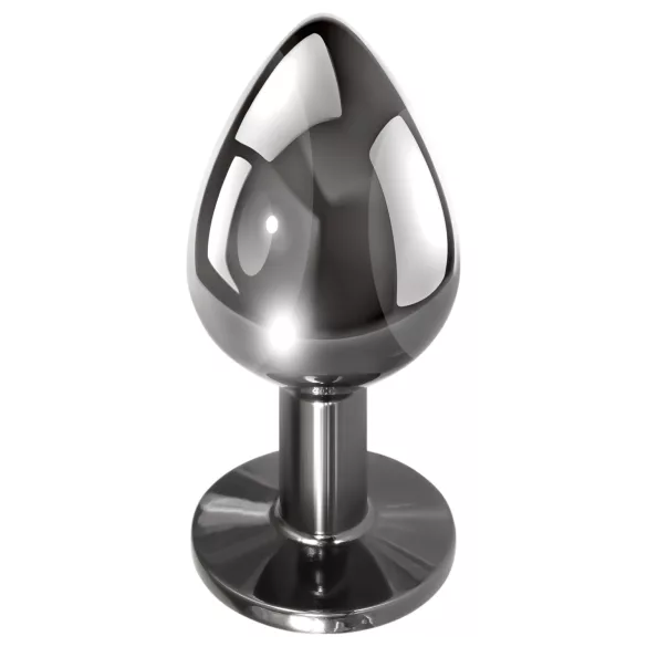 Evolved Black Gem - metall analkulor set med svart sten (silver)