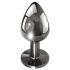 Evolved Black Gem - silver analpluggset med svart sten