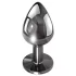 Evolved Black Gem - metall analkulor set med svart sten (silver)