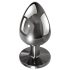 Evolved Black Gem - silver analpluggset med svart sten