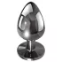 Evolved Black Gem - metall analkulor set med svart sten (silver)