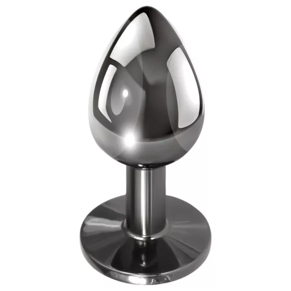 Evolved Black Gem - metall analkulor set med svart sten (silver)