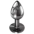 Evolved Black Gem - metall analkulor set med svart sten (silver)
