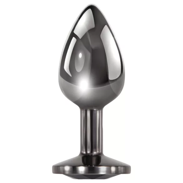 Evolved Black Gem - metall analkulor set med svart sten (silver)