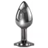 Evolved Black Gem - metall analkulor set med svart sten (silver)